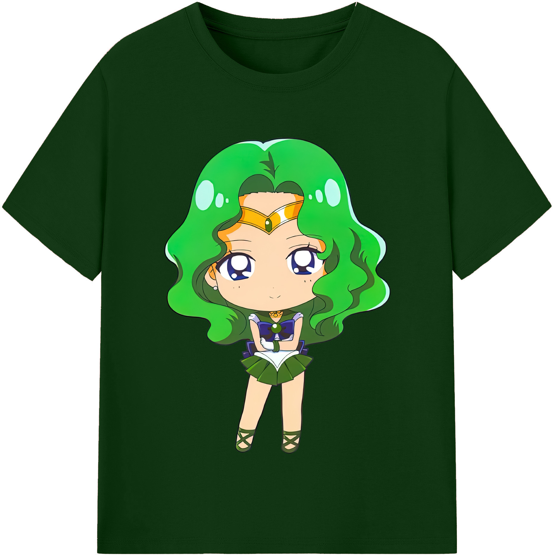 （画像用） 美少女戦士セーラームーン 海王 みちる（かいおう みちる） Sailor Moon Kaiou Michiru 綿100％半袖Tシャツ（フロントプリント）
